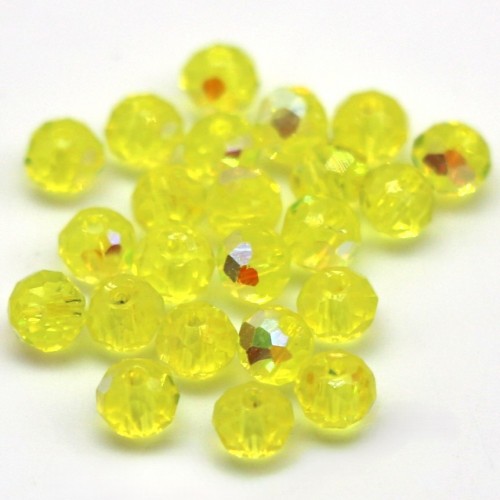 Бусины рондели 2*2мм (лимонный прозрачный)